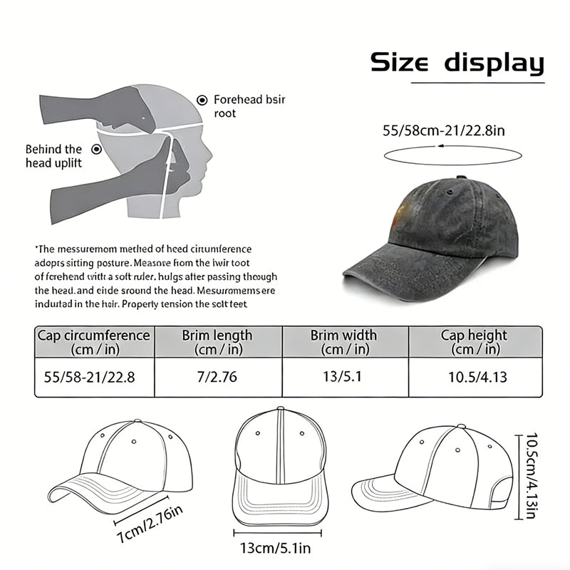 Golf Baseball Caps – Adjustable Embroidered Cotton Hats