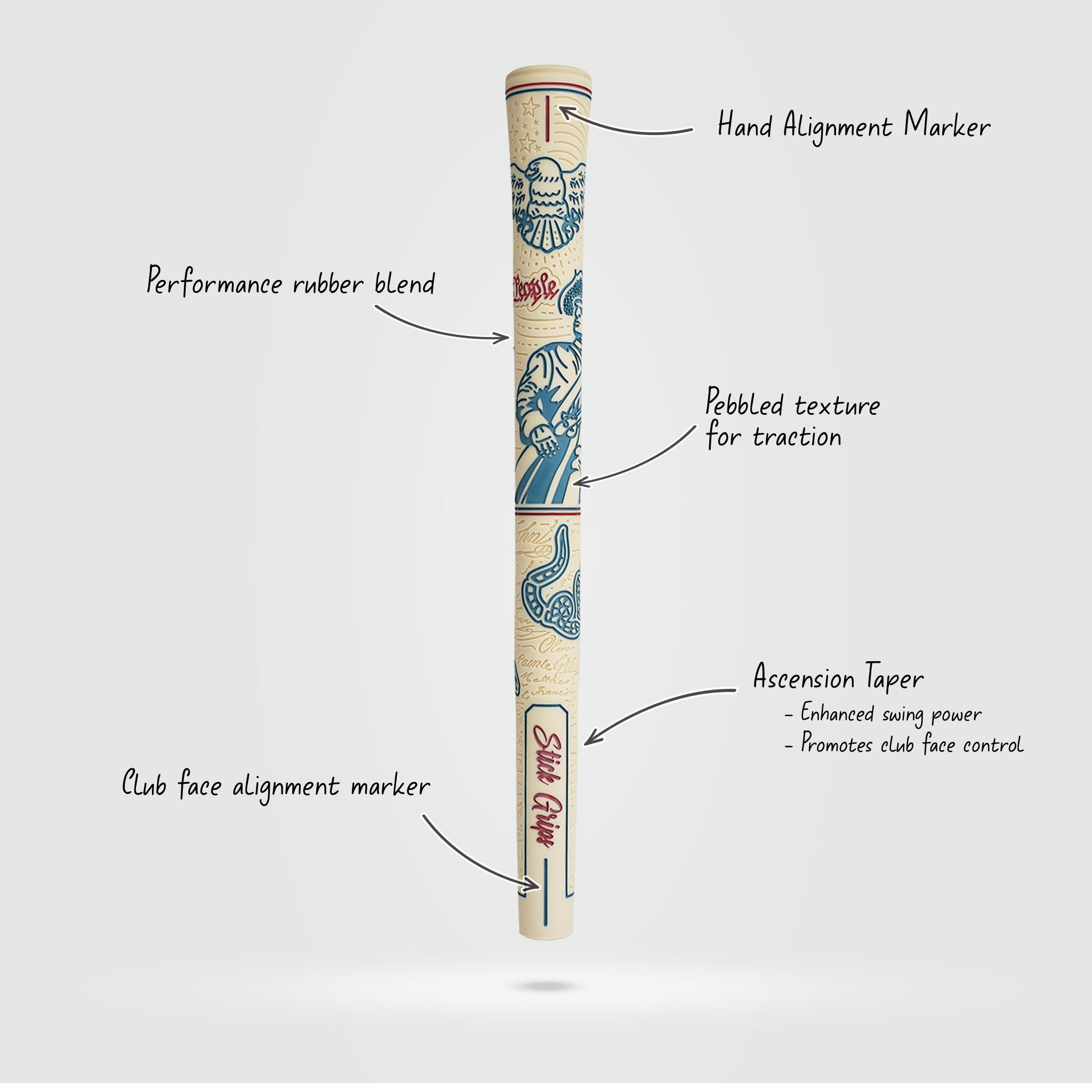 Stick Grips Golf Patriot Golf Grip (Ivory)